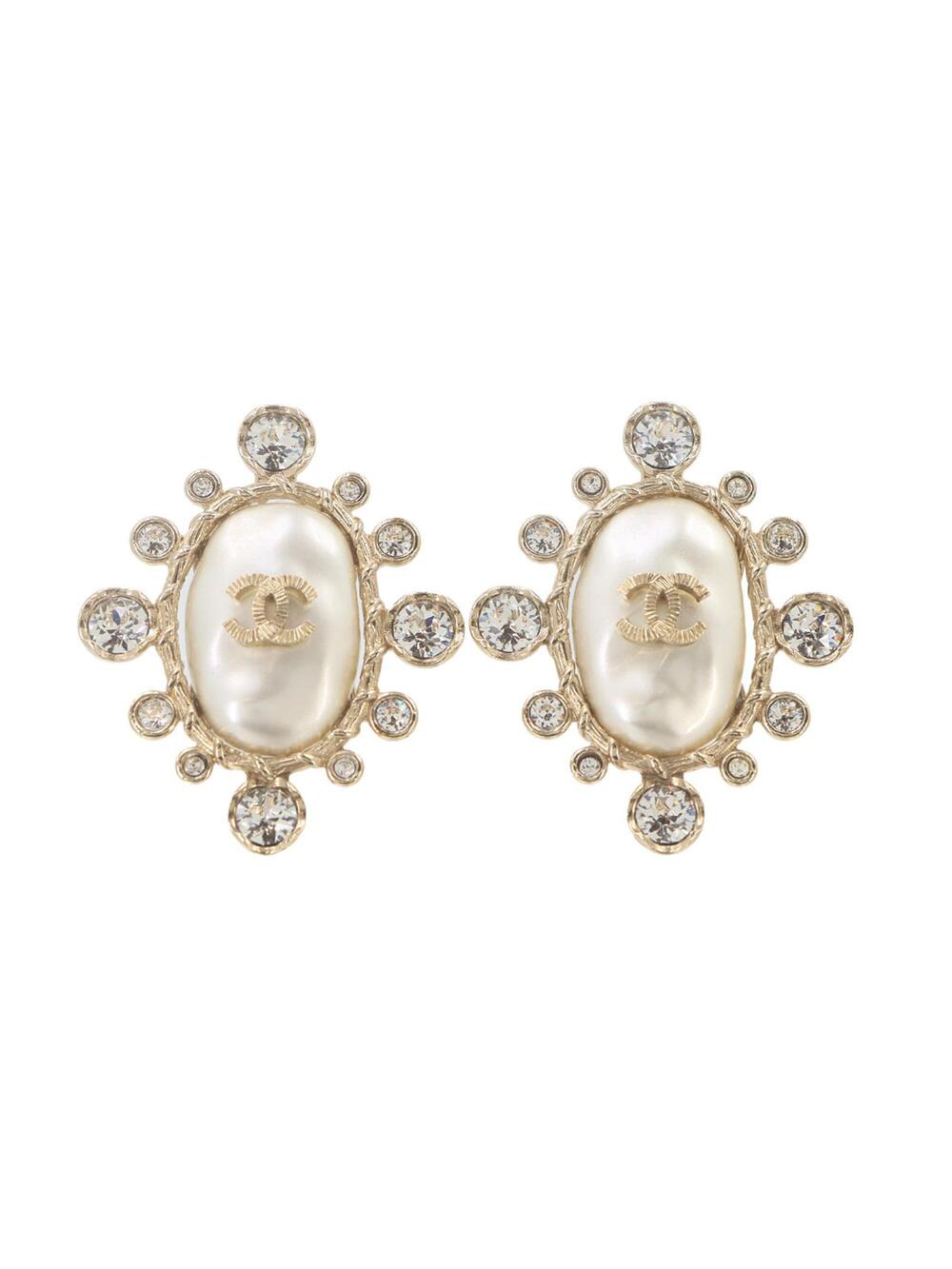 Chanel Cc Logo Clip-On Earrings Gold- #357866C99B